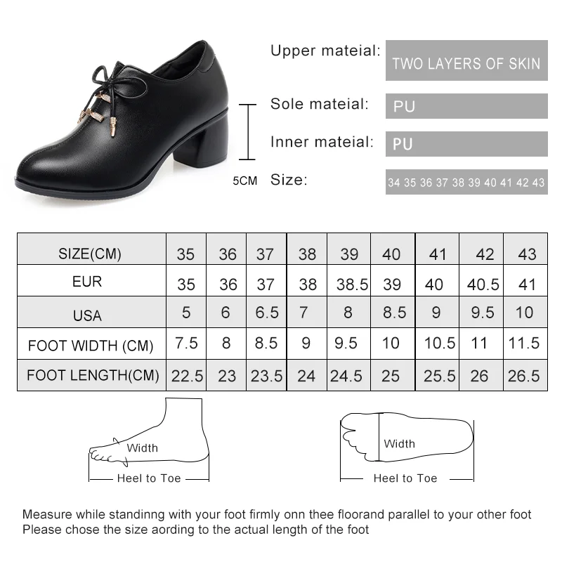 AIYUQI Women Fashion Shoes Genuine Leather Mid-heel Women Spring Shoes Formal Wear Business Large Size Women Dress Shoes