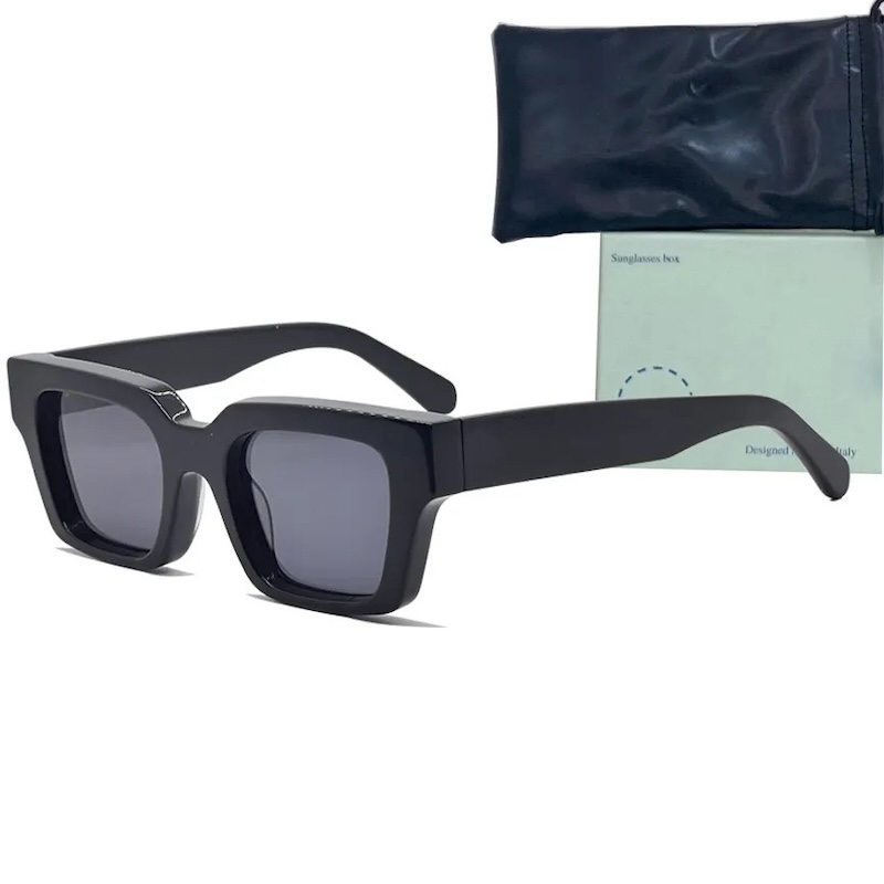 Luxury Hot 008 Designer Sunglasses for Men Women Cool Famous Fashion Classic Thick Plate Black Frame Eyewear Handmade Acetate White Mirror Brand Sun G