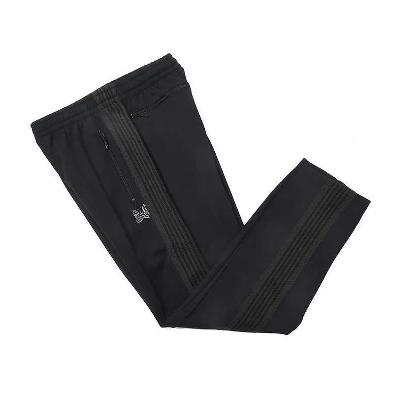 Arrival Classic 1 1 Butterfly Embroidered Black Pants Ribbon Tracking Stripes Trouser Zipper Oversized Mens Sports Pants X241216