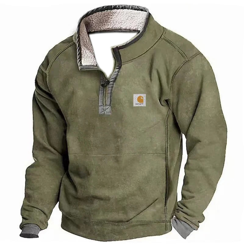 Spring and Autumn Retro Super Large Sports Shirt Mens Hoodie Casual Loose Long Sleeve Zipper Frame Ethnic Pattern Printed T-shirt Top 241210