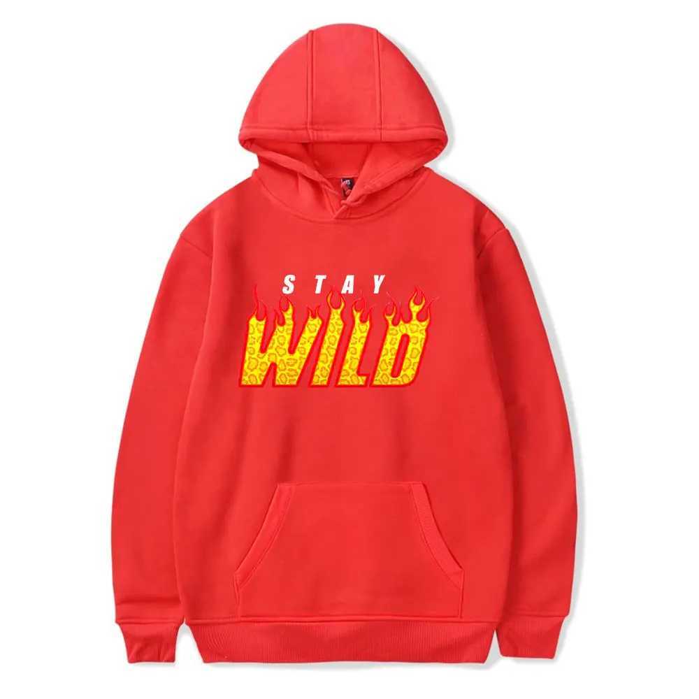 Ben Azelart Stay Wild Merch Hooded Drawstring Pocket Sweatshirt for Men and Women YouTube Pullover X241216