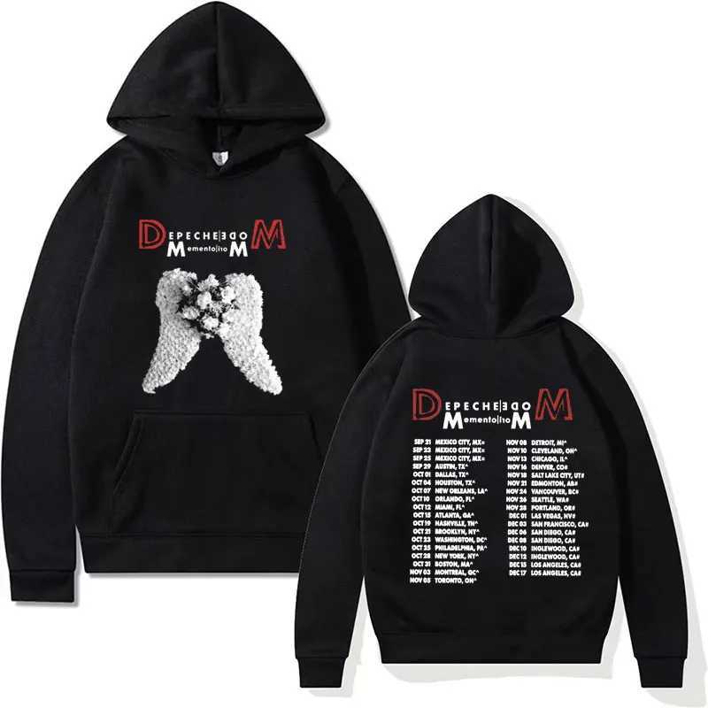 Depeche Cool Mode New Album Memento Mori Tour 2023 Mens Harajuku Hip Hop Gothic Sportswear Casual Flce Hoodie X241216
