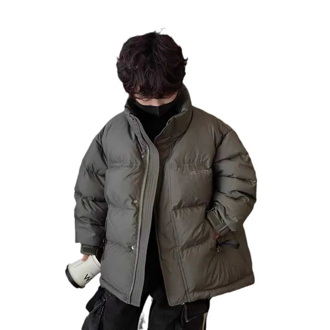 Winter 2024 Children Boys Parkas Cotton Padded Letter Printed Thicken Warm Kids Boy Outerwear Casual Turtleneck Baby Boy JacketsXJ241214