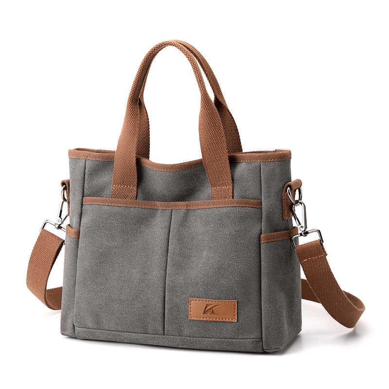 Shoulder Bag Women's Bag Trend Versatile Simple Fashion Korean Version Large Capacity Handheld Crossbody Canvas Bag 241215
