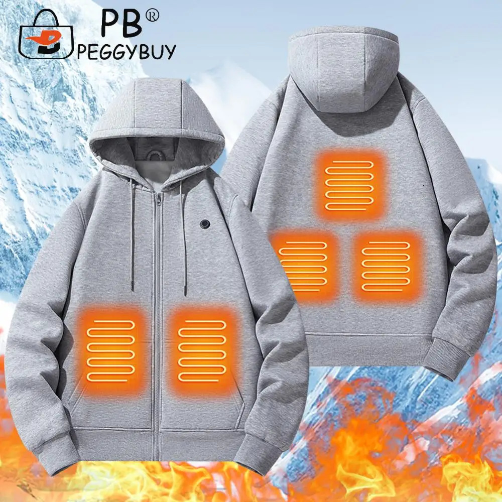 Electric hooded sweatshirt winter casual hooded sweatshirt long sleeved street jacket for men and women 241214