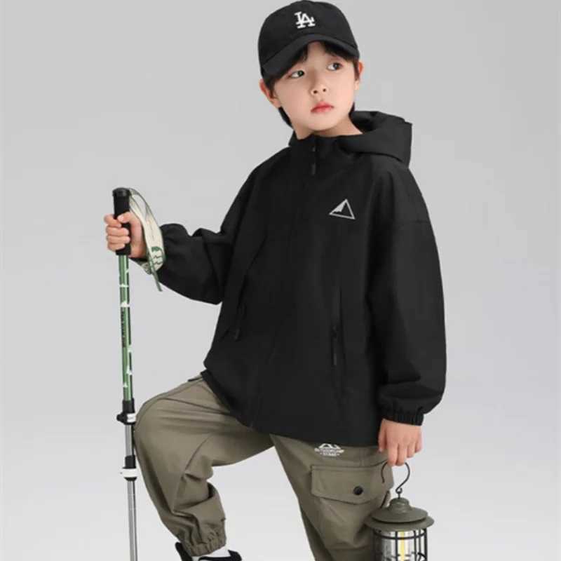 Boys Coat Jacket Cotton OuterwearWindbreak 2024 Zipper Spring Autumn Overcoat Sport Teenagers Childrens Warm ClothingXJ241214