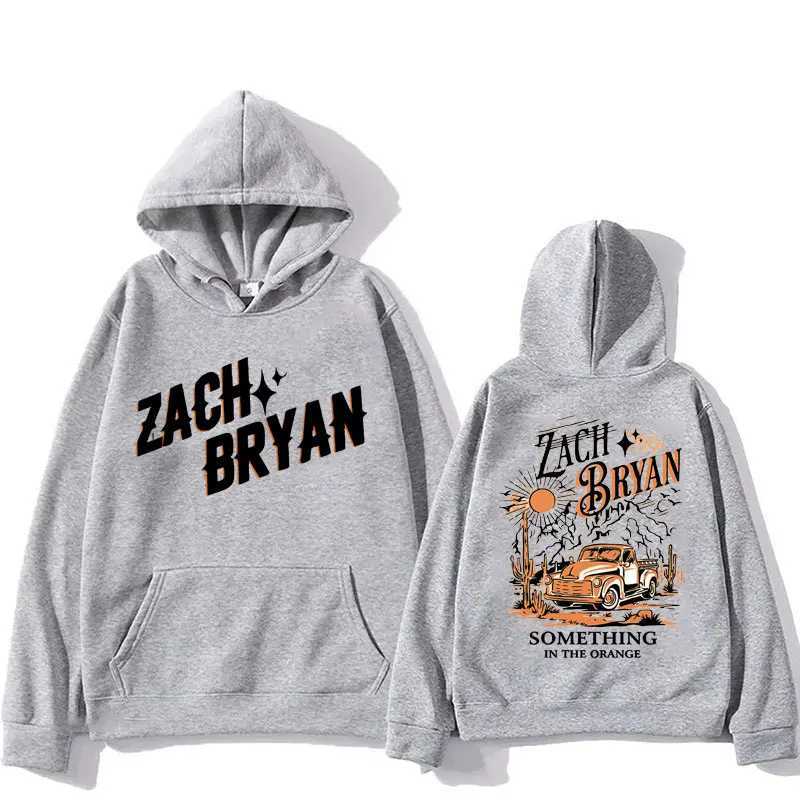 Zack Bryan Country Music Orange Hoodie Fashionable Harajuku Retro Casual Song Set Long Sleve Strtwear Unisex X241216