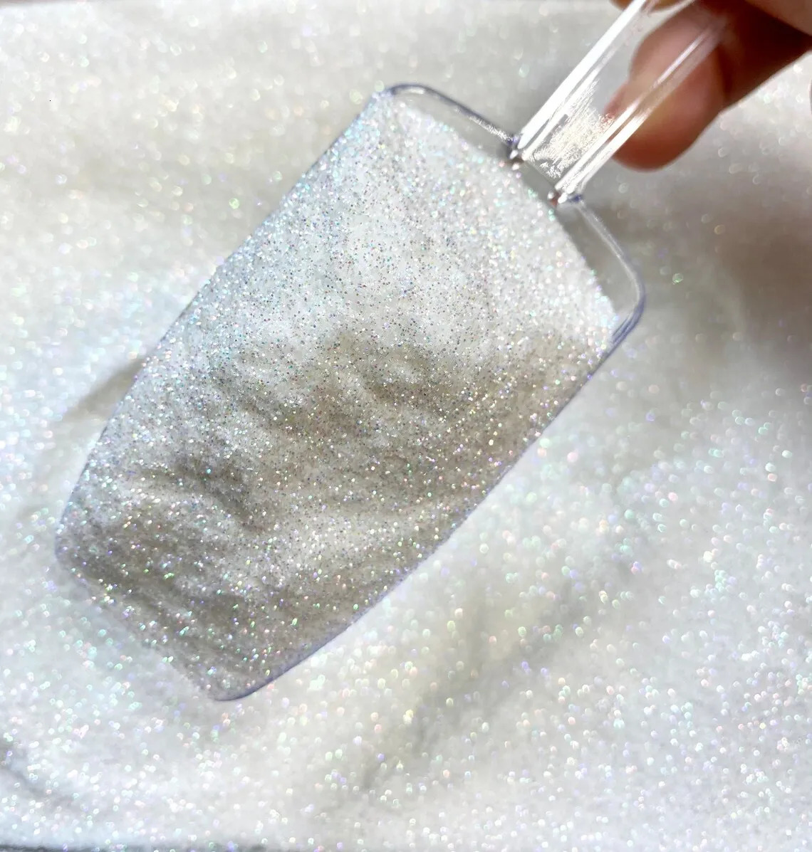 50g white iris fluorescence ultrafine flash dust fine holographic 241213