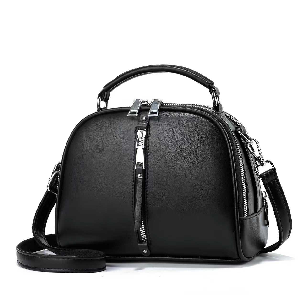 Ladies' handbag autumn fashion trend single shoulder hand-held crossbody black small square bag straight hair 241215