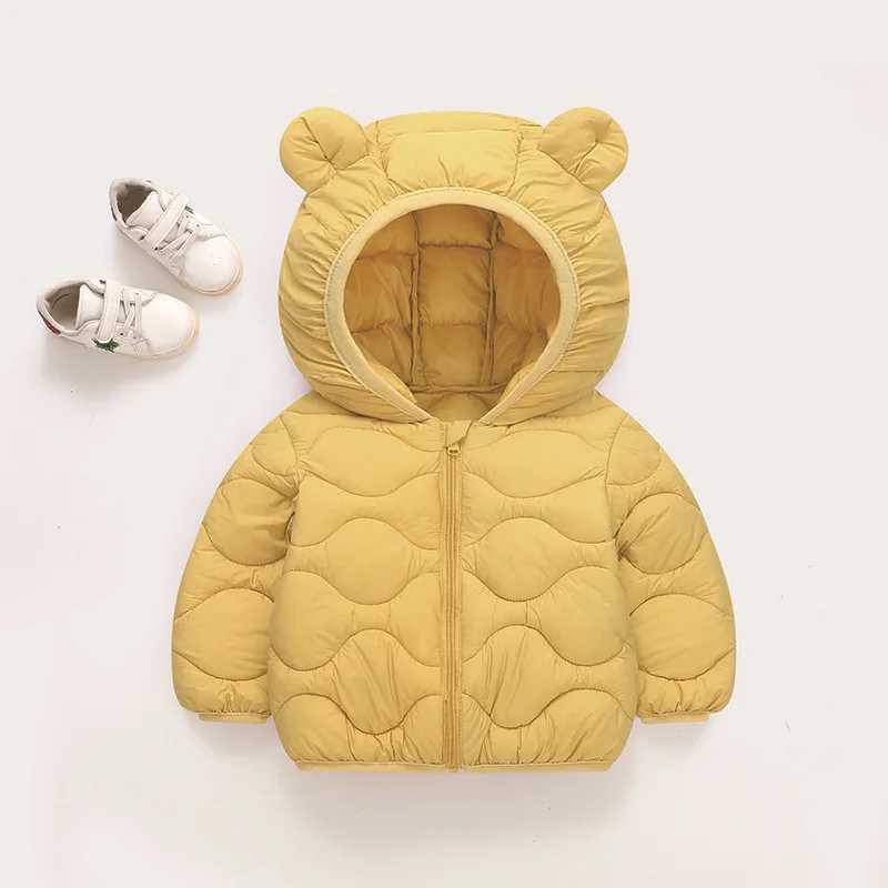 2 3 4 5 6 Years Baby Boys Jacket 2024 Winter Autumn New Solid Color Thick Keep Warm Hooded Coats For Girls Cotton Down OuterwearXJ241214