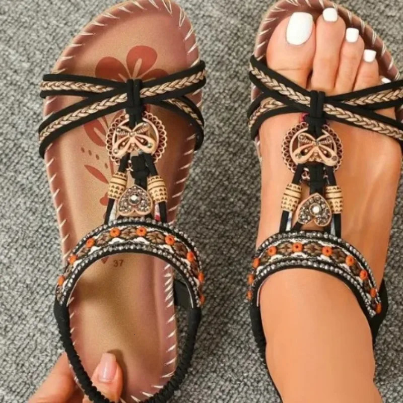 Plus Size Shoes for Women 3543 Summer Fashion Comfortable Round Toe Platform Sandals Zapatos De Mujer 241213