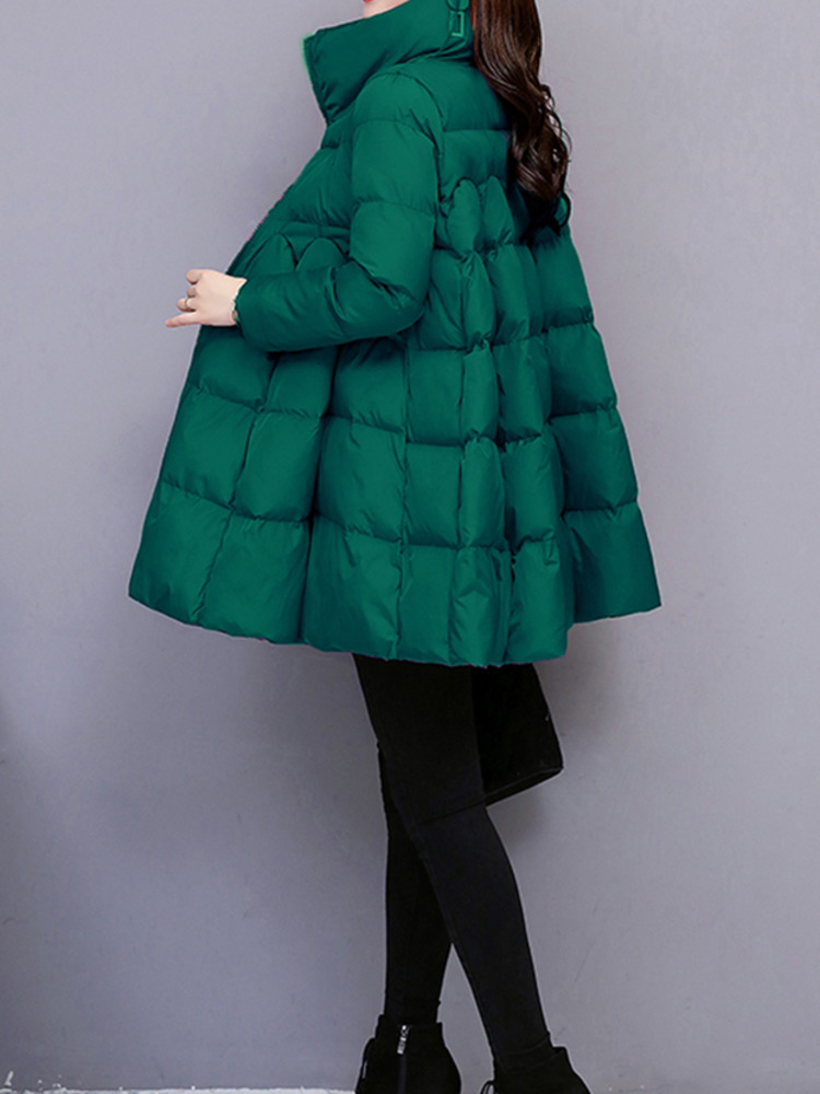 Elegant Cotton Coat Korean Style Stand Collar Zipper Design A-E Bottom Womne's Coats Winter New Clothing 25Z1038