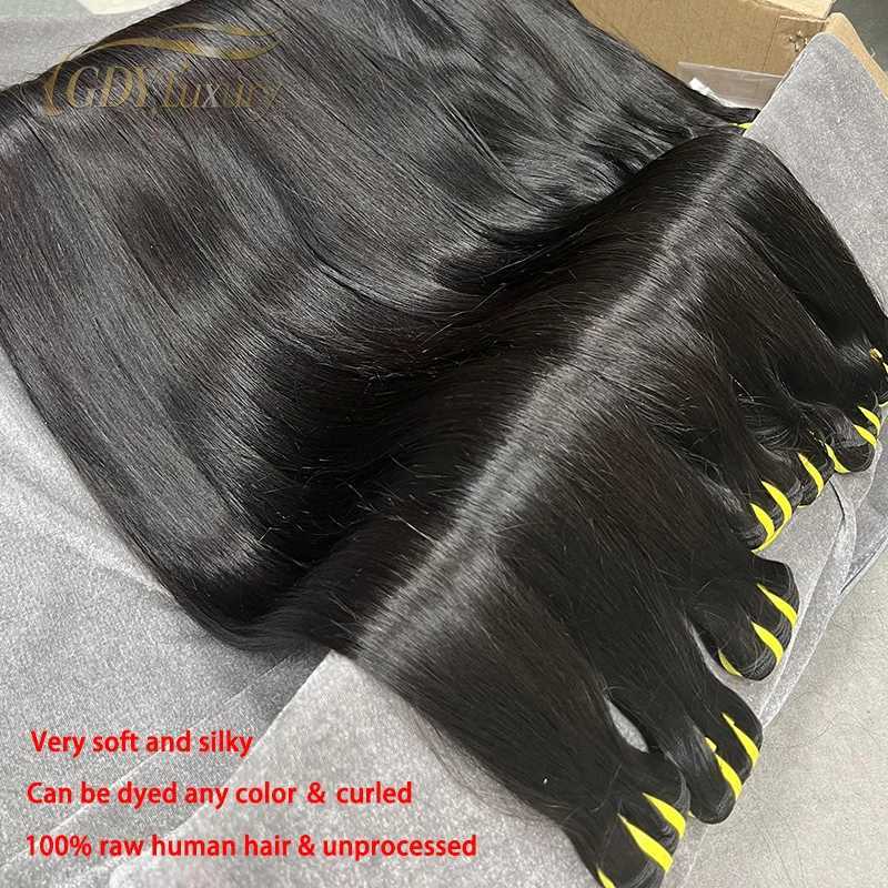 12A Vietnamese Raw Hair Bundles Straight Bundles 100% Human Hair #1B Natural Black Straight Unprocessed Hair Extensions TissageXJ241216