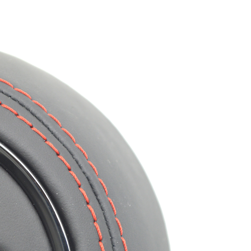 For Audi A4 B8 A3 8V white green red leather Steering wheel decorative cover Paint black logo