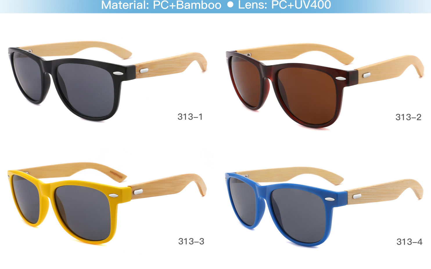 Fashion sunglasses Wayfarers Polarized glasses and Classic Style Stylish HD Lenses Polarized Optical Glass Lenses toprb PC frame wooden glasses feet