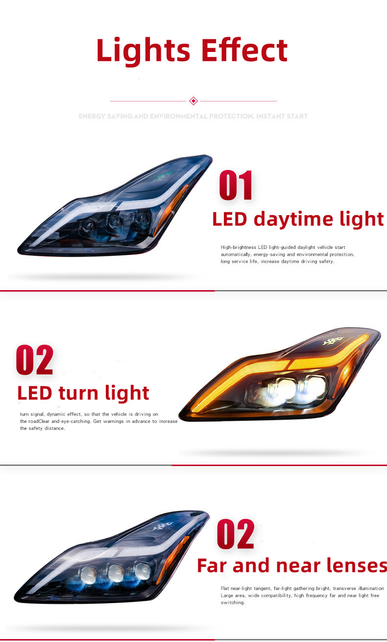 Headlight Assembly For Infiniti G28/G37 Coupe Upgrade Headlights LED Daytime Light DRL Flowing Signal Lamp