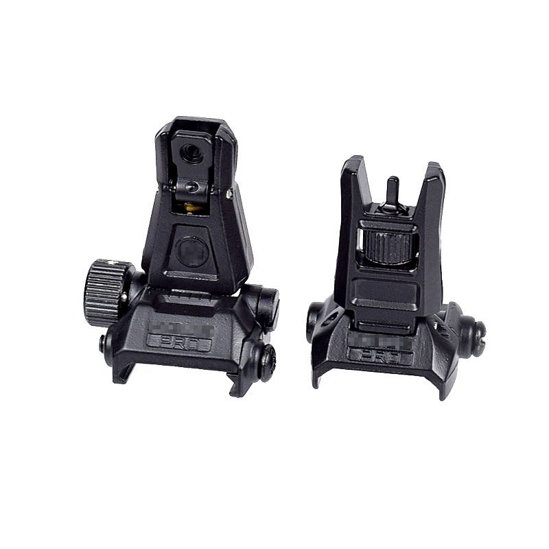 Tactical PRO Gen3 Front and Rear Sight Set Back Up Foldable Flip Sight Compact Mini Optics Hunting Picatinny Weaver Rail Full Metal Construction