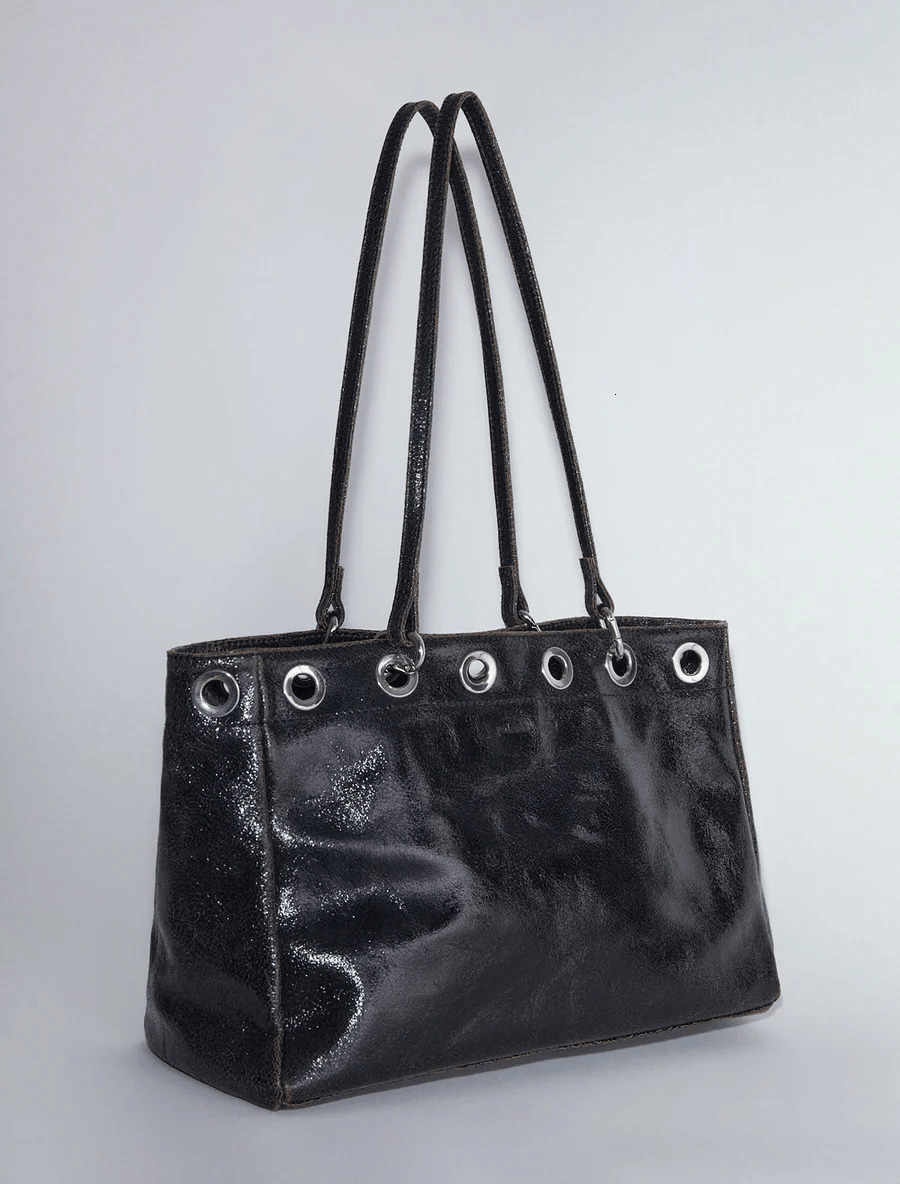 Cracked Leather hot Tote Bag: Paloma Wool Spanish Style Shoulder Crossbody for Women - Practical Commuter Bag