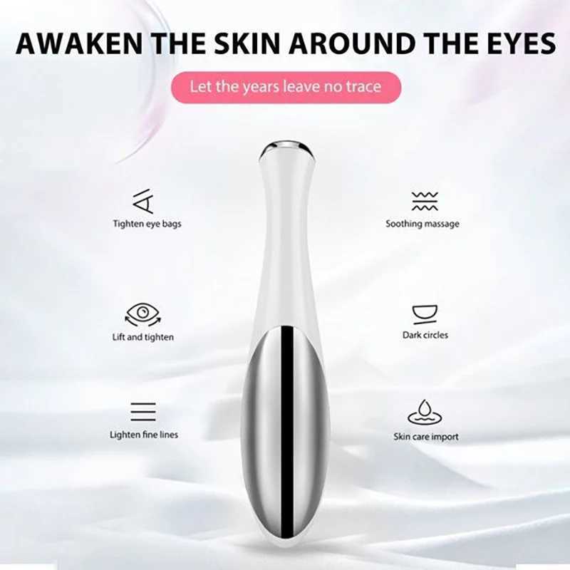 Electric Eye Massager Vibration Wrinkle Anti-Ageing Eye Massage Dark Circle Removal Beauty Face Eye Care Pen Pink and WhiteXJ250224