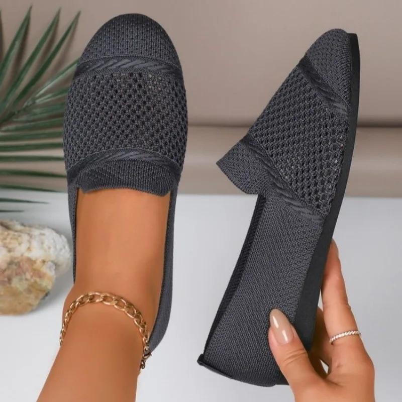Womens apartment shoes spring summer light fashion Loafers comfortable breathable mesh sports shoes womens lightweight shoes 241213