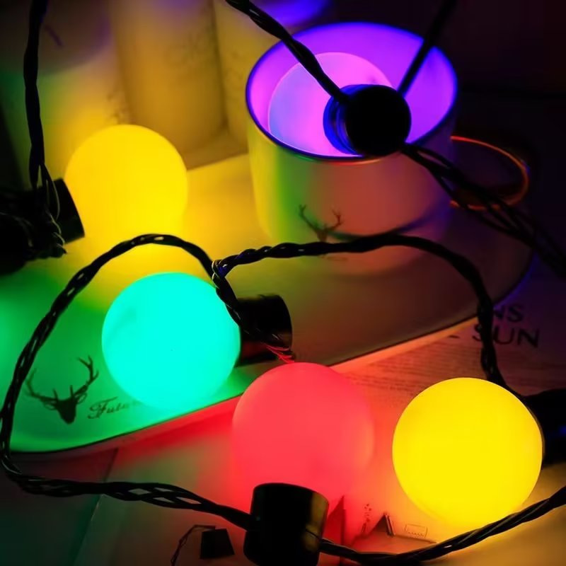 Water-Resistant Outdoor G50 Sphere LED String Lights - Ideal for Garden Hanging & Events