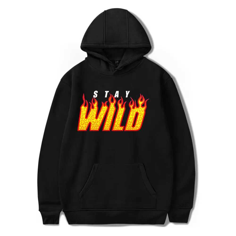 Ben Azelart Stay Wild Merch Hooded Drawstring Pocket Sweatshirt for Men and Women YouTube Pullover X241216
