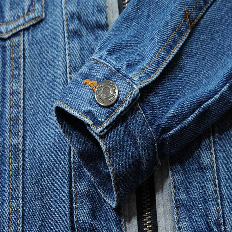 3-14Years Baby Boys Girls Hooded Jeans Coats Kids Solid Color Denim Jacket Children Long Sleeves Zipper Vintage OutwearXJ241214
