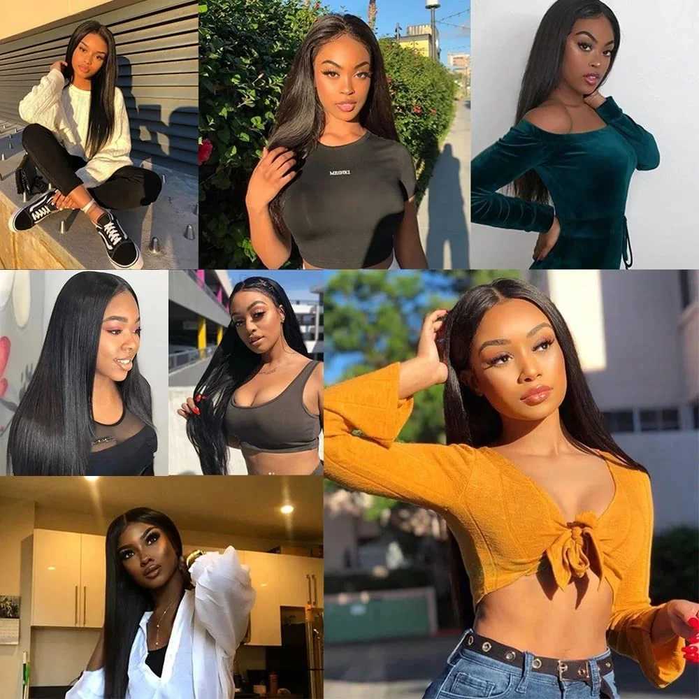 30 Inch Bone Straight Human Hair Weave Bundles 12 A Brazilian Natural Color 100% Remy Human Hair Extension 1 3 4 Bundles WeftXJ241216
