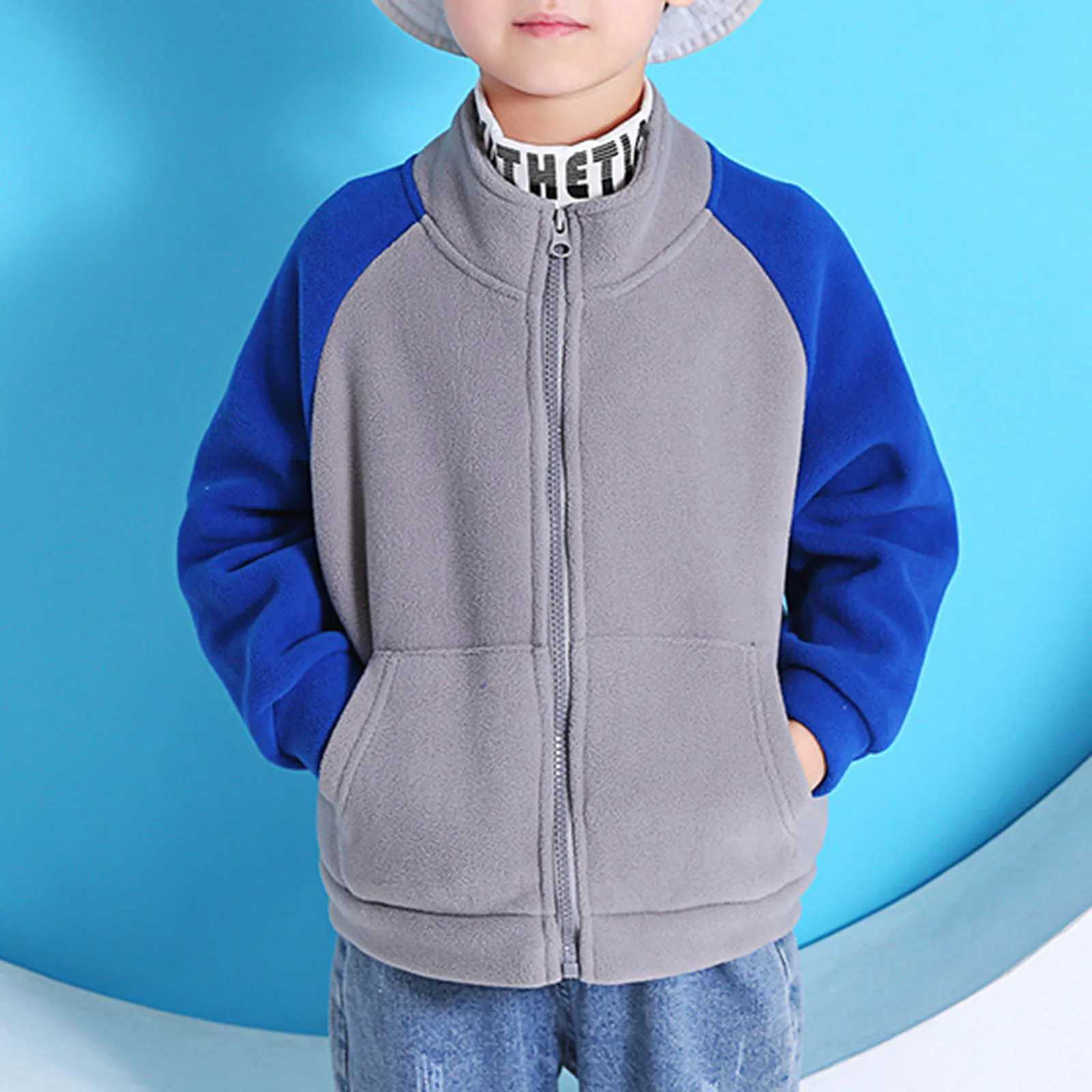 Girls Size 5 Clothes Kids Boys Girls Full Zip Polar Fleece Jacket Toddler Coat Long Sleeve Big Girls ShirtsXJ241214