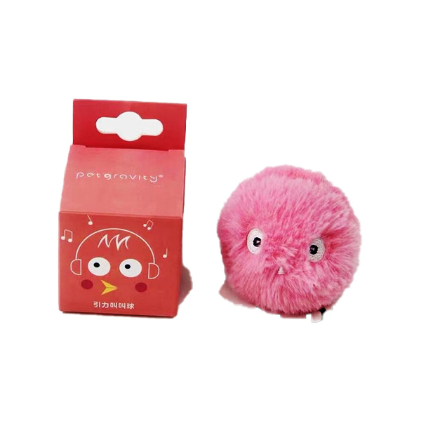 Plush cat toy light up sound gravity bark bark ball catnip tease cat ball bird chirp grinding teeth bite from high magic pet