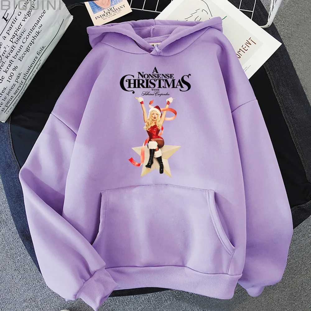 Sabrina Carpenter Hoodie an inconspicuous Christmas graphic printed sweatshirt autumn winter new pattern clothing womens zipper X241216