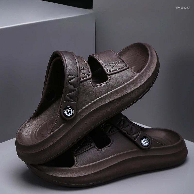 Sandals Fashion Versatile Mens Shoes Anti Slip Simple Men Comfort Wear-resistant Slipper 2025 Summer Casual Shoe atos zhanyishengli