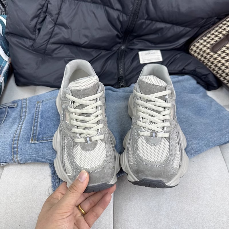 2024 spring new fashion daddy shoes female thick sole mesh breathable running casual sneakers