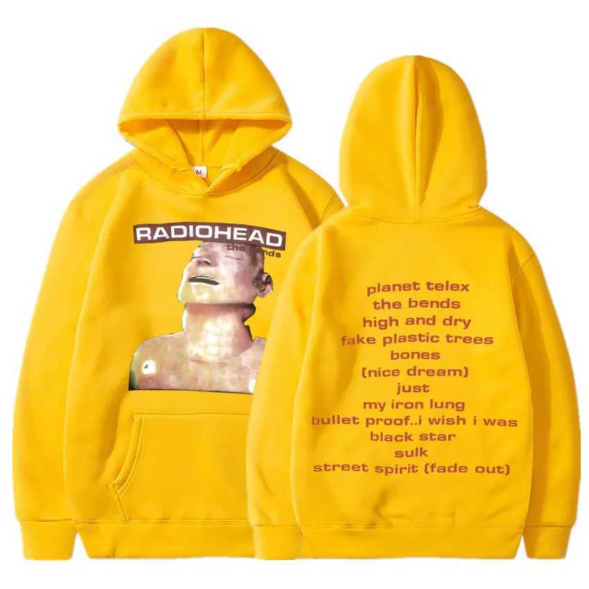 Vintage rock band Radiohead hoodies hip-hop all music albums printed sweatshirts Harajuku T-shirts super big hoodies Tns X241216