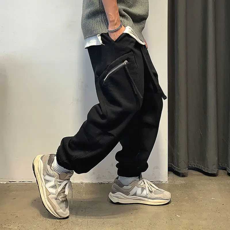 Mens new sports pants mens street fashion brand cool and fashionable drawstring sports pants X241216