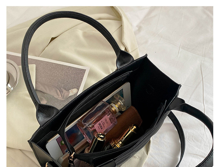 New Handbag Designer Women's Shoulder Bag Fashion Grid PU Leather Crossbody Bag Square Small Top Handle Bag Handbag