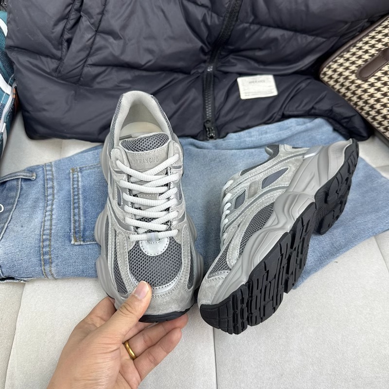 2024 spring new fashion daddy shoes female thick sole mesh breathable running casual sneakers