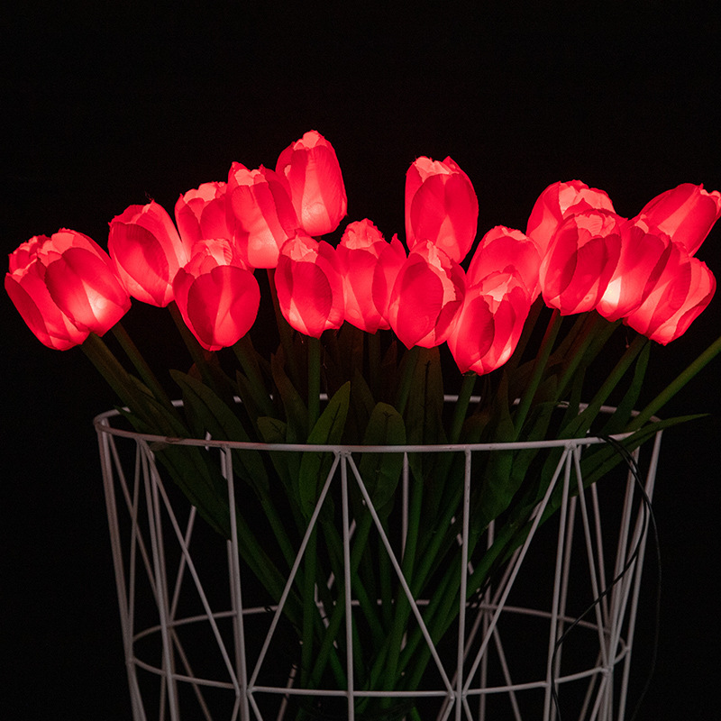 Realistic LED Tulips Lawn Lights for Garden Pathways and Street Lighting