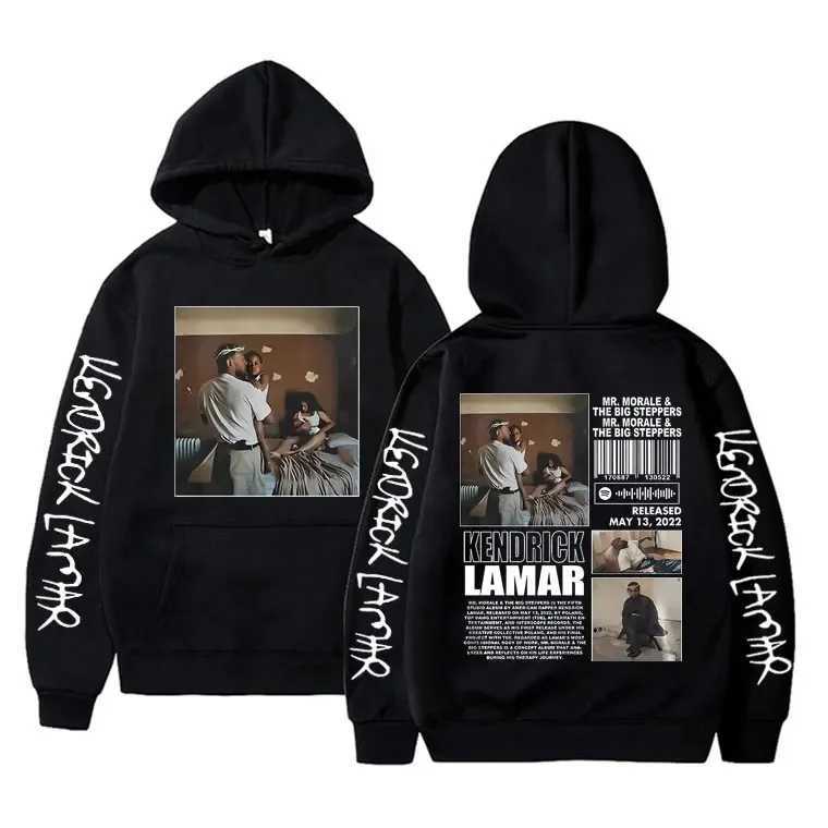 Kendrick Lamars graphic hoodie albums Mr. Moral and Big Stepers feature printed sweatshirts for mens pop hip-hop loose hoodies X241216