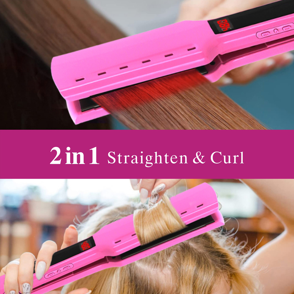 Straightener Curler 480 Degrees High Temperature Titanium Plate Vibrating Flat Iron Keratin Treatment Hair Styg Tool
