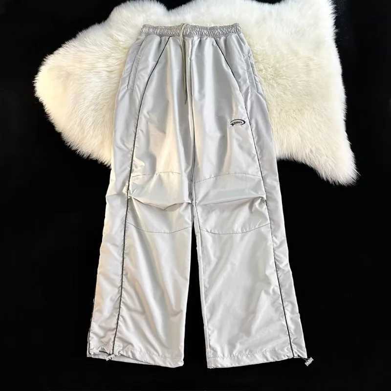 American ultra-fine mens casual track luggage cargo pants wide leg street wear sports pants Techwear Korean Y2K pants mens clothing X241216