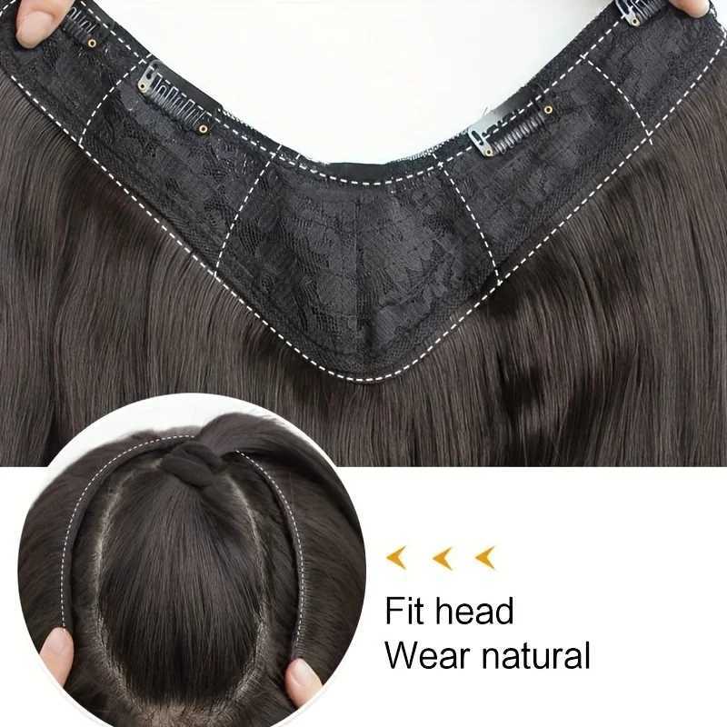 Synthetic Long Wavy U-shaped Clip In Hair Extensions 16Inch/20Inch/24inch Clip On Hair Extensions For Women Hair AccessoriesXJ241216