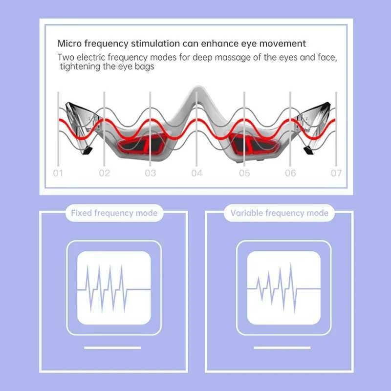 Anti-Aging Eye Massager Red Light Therapy Hot Compress Eyes Fatigue Relief Relaxation Relieve Dark Circles EMS Eye Care MassageXJ241216