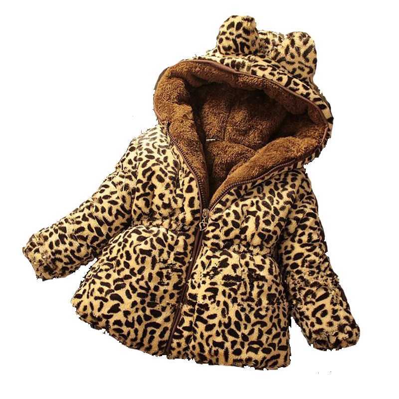 Kids Jackets Coat For Girls Winter Spring Baby Jackets Coats Children Leopard Jacket Coat Warm Outerwear Hoodies Kids ClothingXJ241214