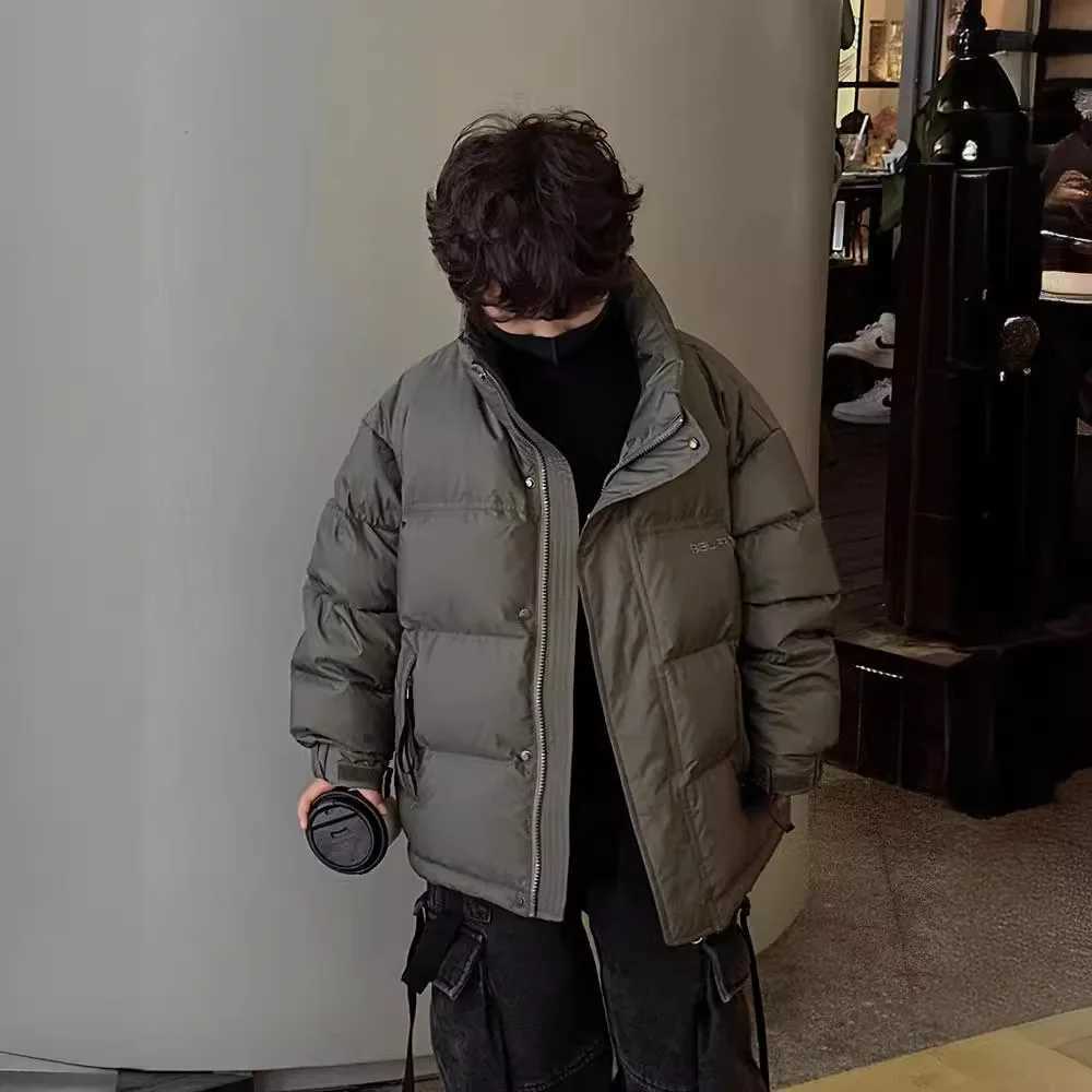 Winter 2024 Children Boys Parkas Cotton Padded Letter Printed Thicken Warm Kids Boy Outerwear Casual Turtleneck Baby Boy JacketsXJ241214