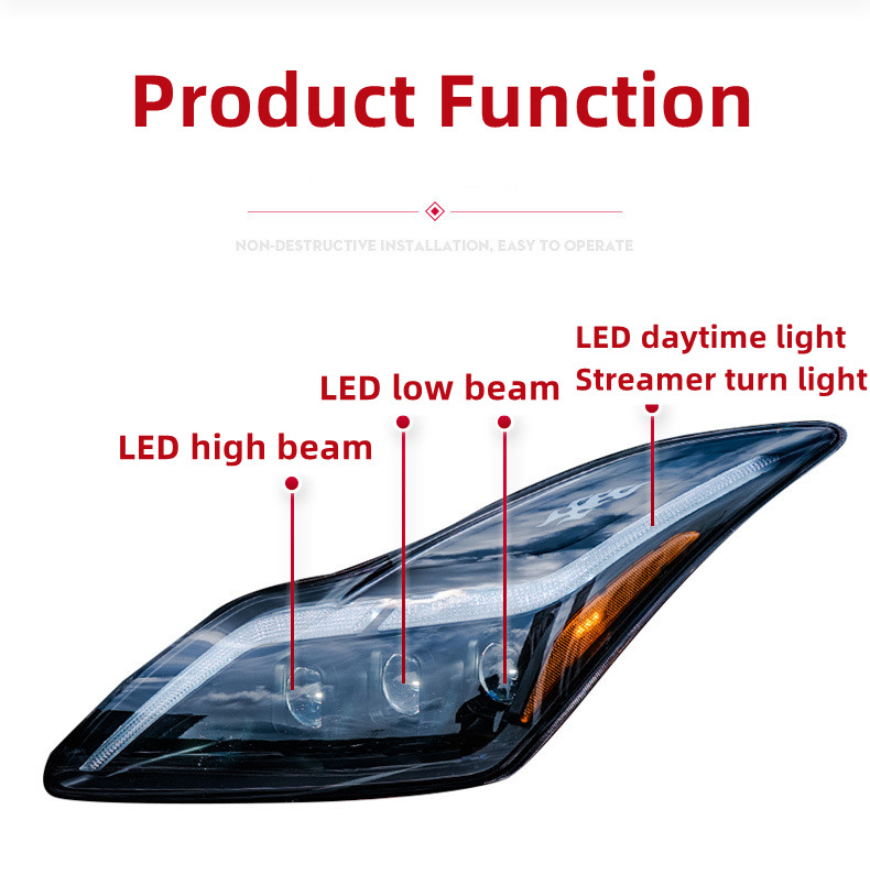 Headlight Assembly For Infiniti G28/G37 Coupe Upgrade Headlights LED Daytime Light DRL Flowing Signal Lamp