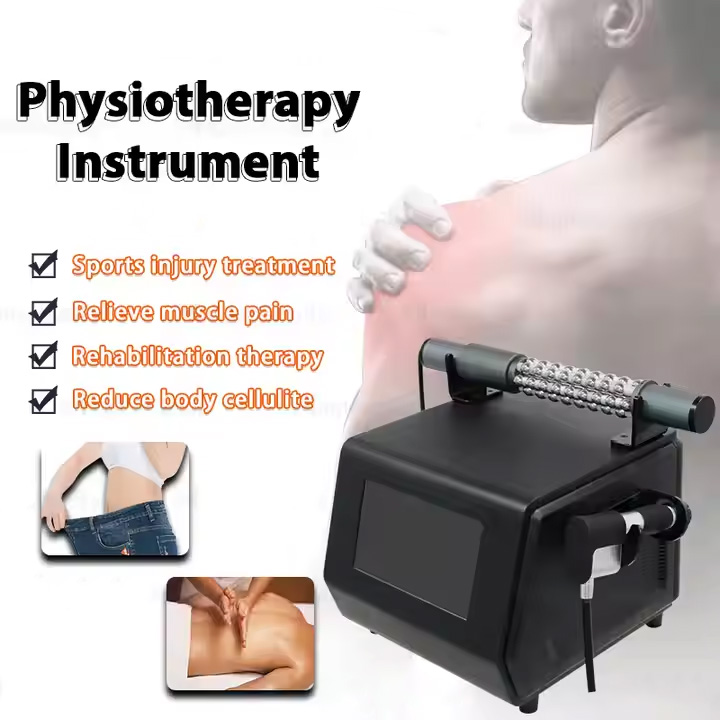 New Arrival Pain Rehabilitation Physiotherapy Slimming Instrument 2 in 1 360 rotating roller Massage Shockwave ED Treatment Instrument CE