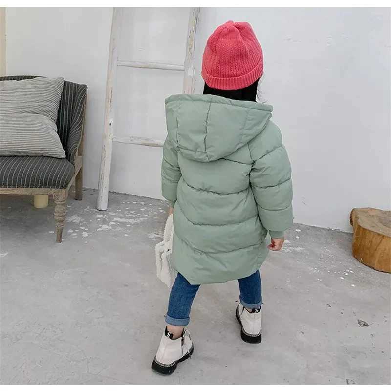 Children Down Jacket Long Outerwear Winter Clothes Boys Girls Cotton-Padded Parka Coats Children Thick Warm Cotton Jackets 3-10YXJ241214