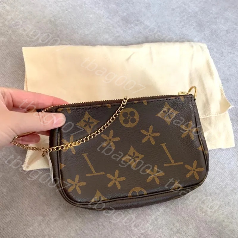 New style M58009 M40712 mini Pochette Shoulder bags Clutch bag Womens men Accessories tote crossbody hobo Designer bag small handbags envelope zipper handbag