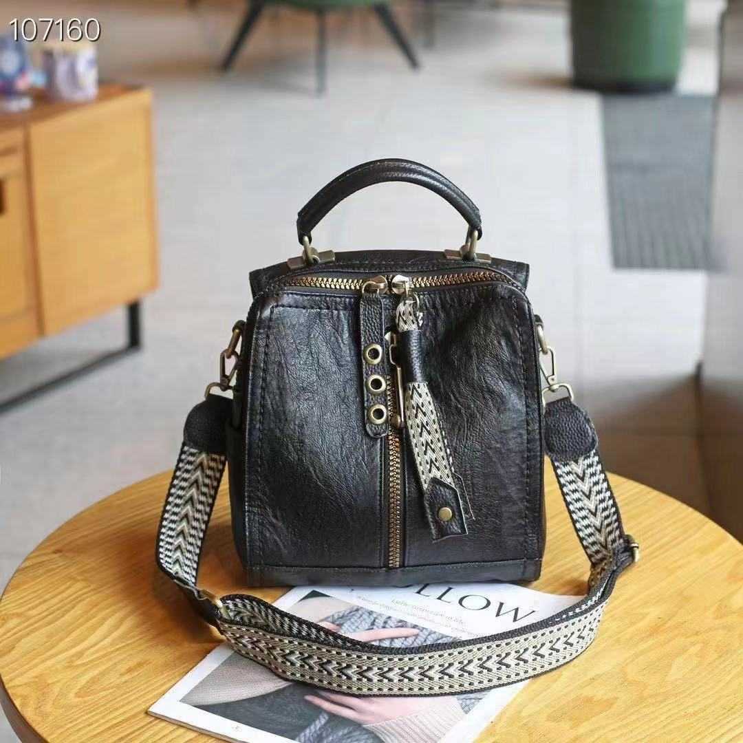 Multi functional shoulder crossbody bag for women fashionable soft leather handbag, high-end feel backpack, casual backpack 241215